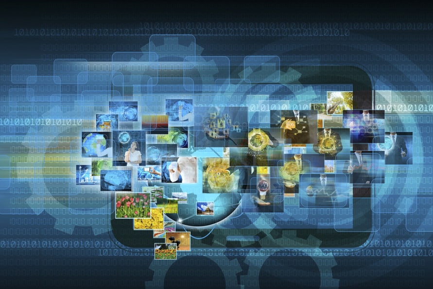 Abstract digital media concept.